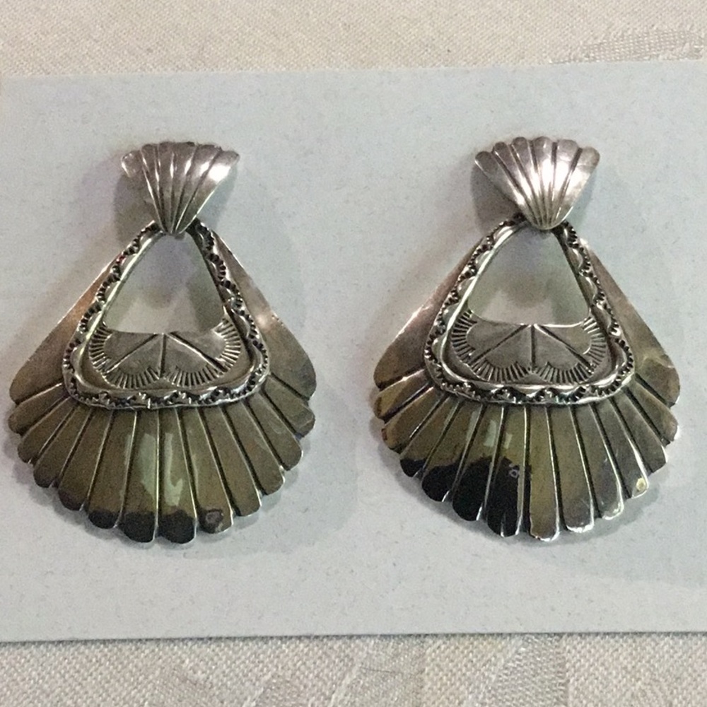 Door Knocker Style with “Feathers” Large Earrings